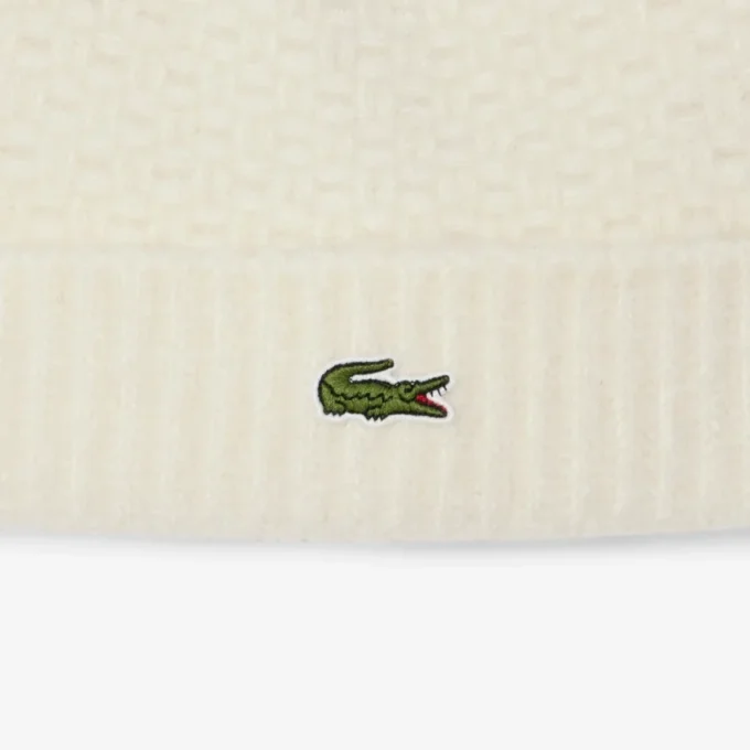 Gorro de lana unisex con puño acanalado