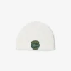 Gorro unisex de lana acanalada con insignia