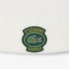 Gorro unisex de lana acanalada con insignia