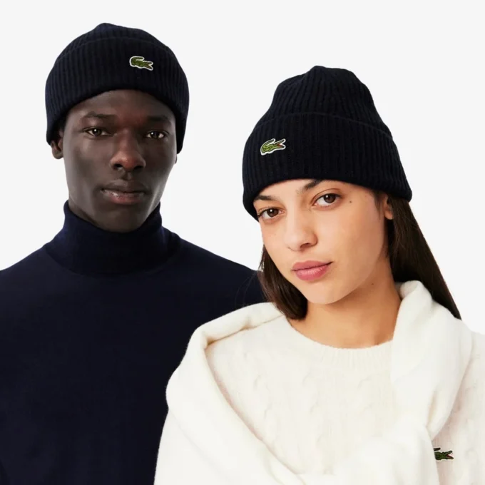 Gorro unisex de punto elástico de lana