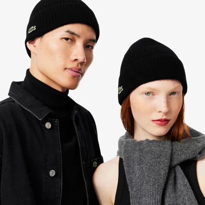 Gorro unisex de punto elástico de lana