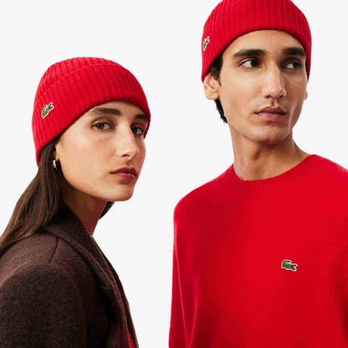 Gorro unisex de punto elástico de lana cepillada