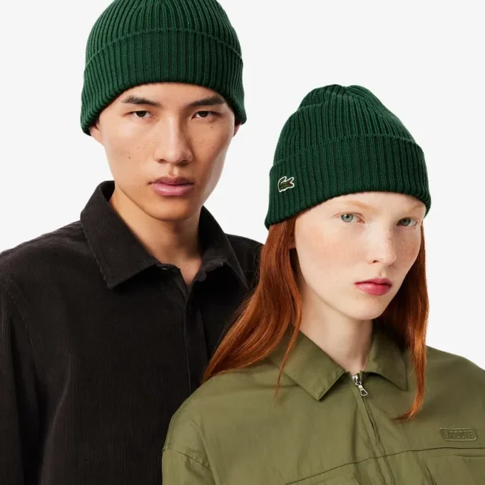 Gorro unisex de punto elástico de lana cepillada