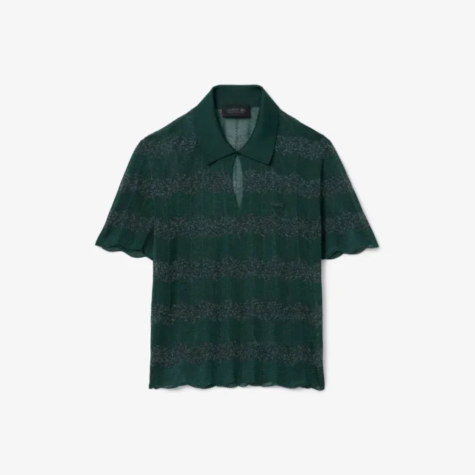 Jersey con cuello polo de punto calado Runway