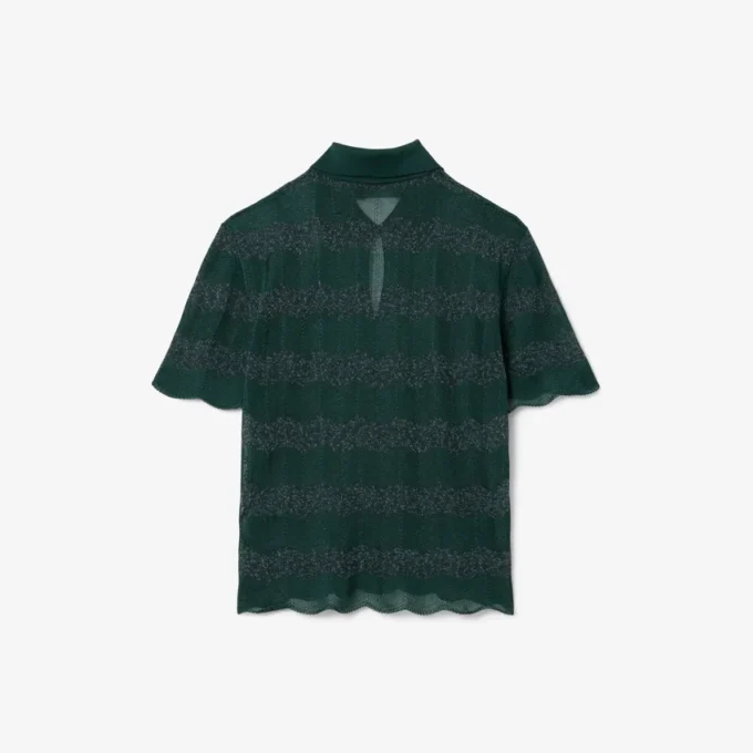 Jersey con cuello polo de punto calado Runway