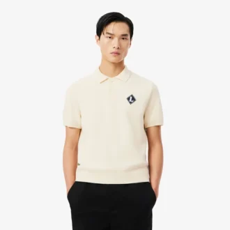 Jersey con cuello polo y detalle de la insignia «Made in France»