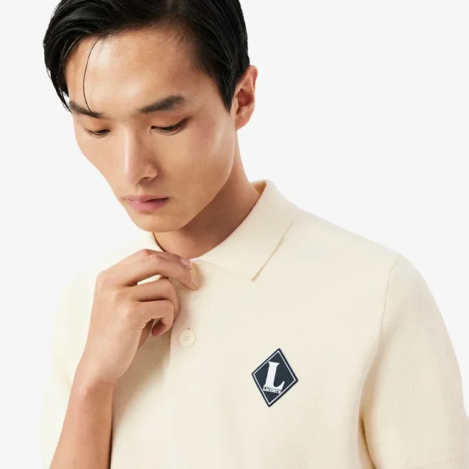Jersey con cuello polo y detalle de la insignia «Made in France»