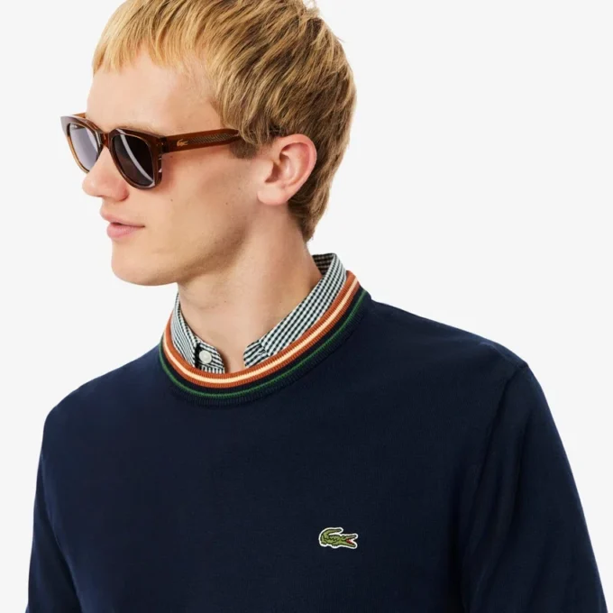 Jersey de algodón a rayas para hombre