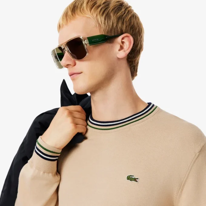 Jersey de algodón a rayas para hombre