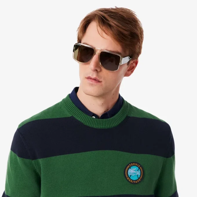 Jersey de algodón a rayas para hombre