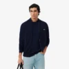 Jersey de algodón con cuello alto y cremallera para hombre