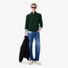 Jersey de algodón con cuello alto y cremallera para hombre