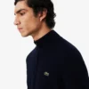 Jersey de algodón con cuello alto y cremallera para hombre