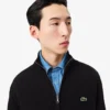 Jersey de algodón con cuello alto y cremallera para hombre