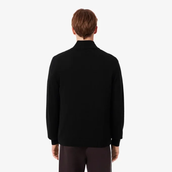 Jersey de algodón con cuello alto y cremallera para hombre