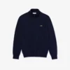 Jersey de algodón con cuello alto y cremallera para hombre