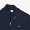 Jersey de algodón con cuello alto y cremallera para hombre