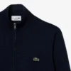 Jersey de algodón con cuello alto y cremallera para hombre