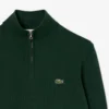 Jersey de algodón con cuello alto y cremallera para hombre
