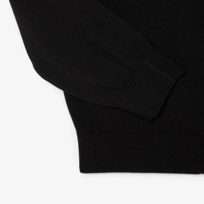 Jersey de algodón con cuello alto y cremallera para hombre