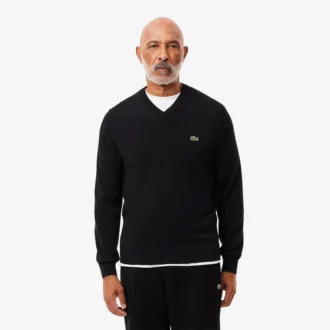 Jersey de algodón con cuello en V para hombre