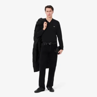 Jersey de algodón con cuello en V para hombre