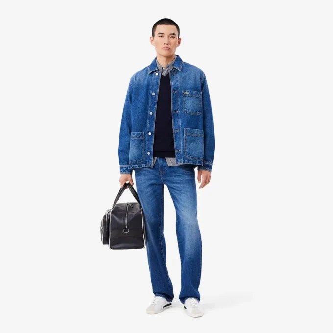 Jersey de algodón con cuello en V para hombre