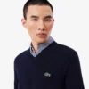 Jersey de algodón con cuello en V para hombre
