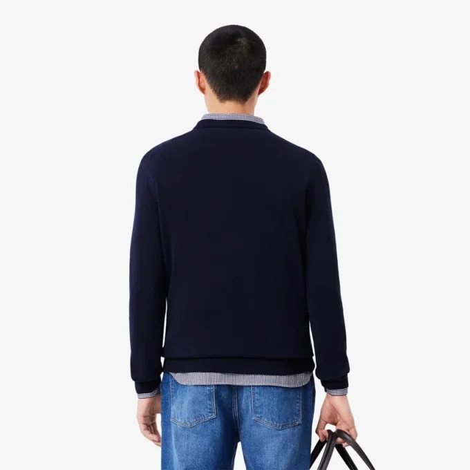 Jersey de algodón con cuello en V para hombre