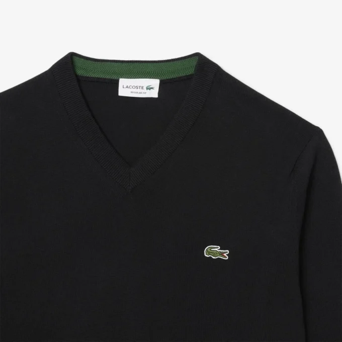Jersey de algodón con cuello en V para hombre