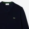 Jersey de algodón con cuello en V para hombre