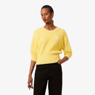 Jersey de algodón con cuello redondo