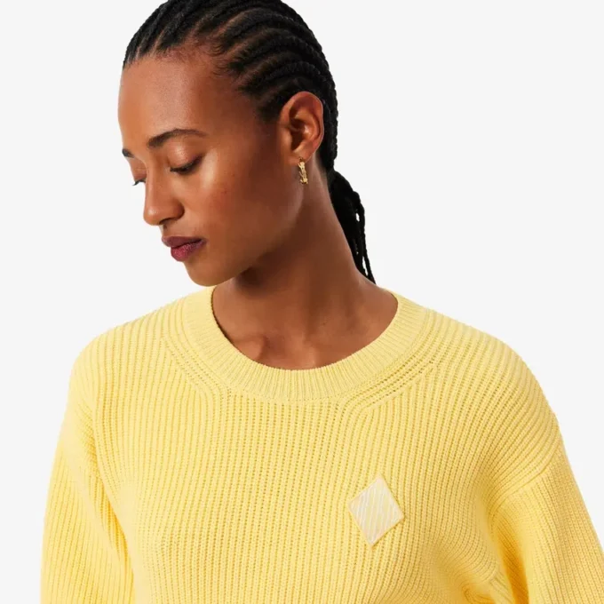 Jersey de algodón con cuello redondo