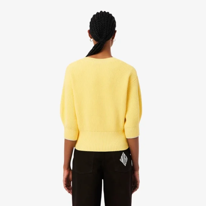 Jersey de algodón con cuello redondo