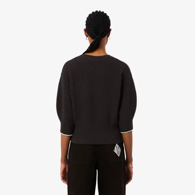 Jersey de algodón con cuello redondo