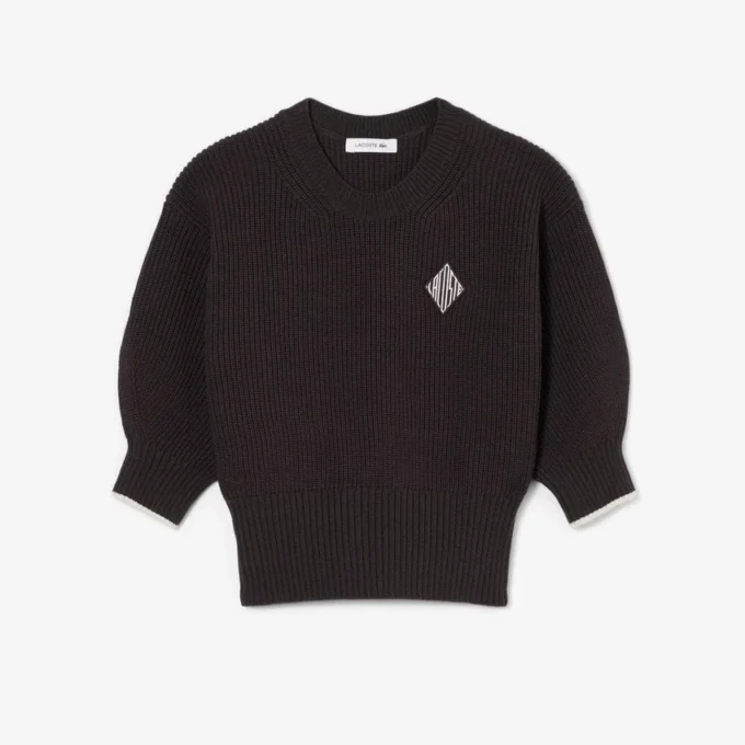 Jersey de algodón con cuello redondo