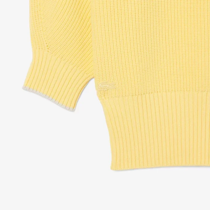 Jersey de algodón con cuello redondo