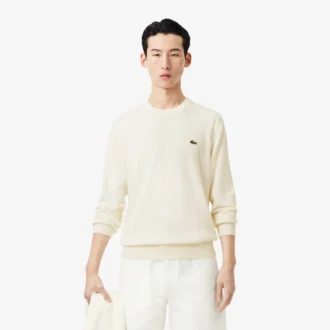 Jersey de algodón de cuello redondo para hombre