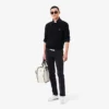 Jersey de algodón de cuello redondo para hombre
