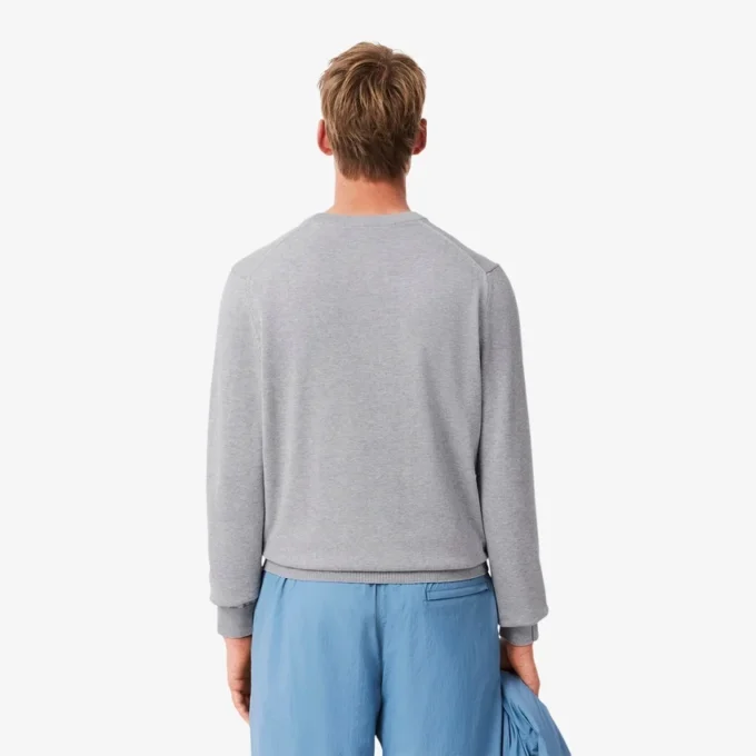 Jersey de algodón de cuello redondo para hombre