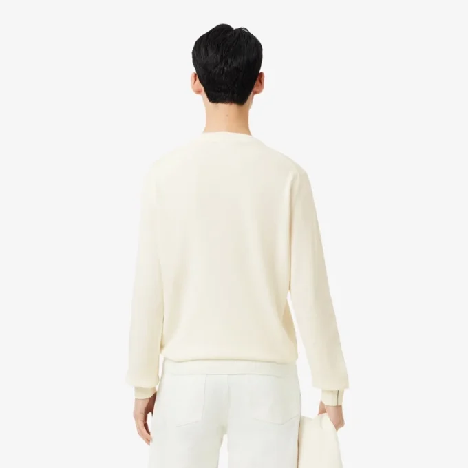 Jersey de algodón de cuello redondo para hombre