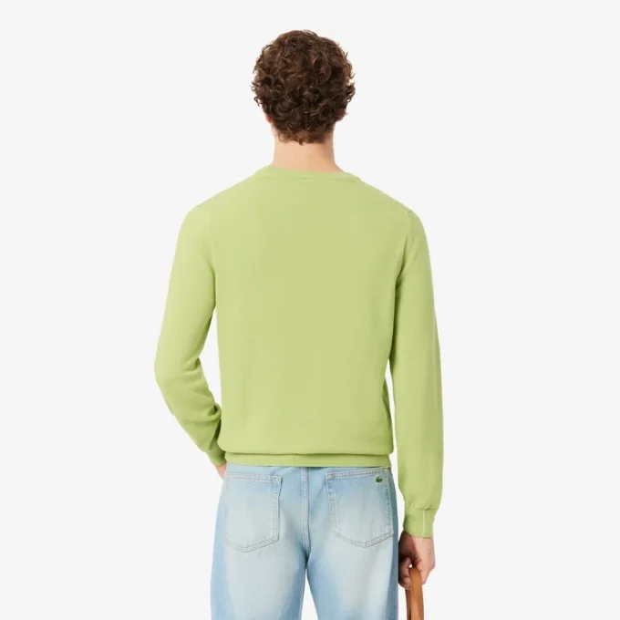 Jersey de algodón de cuello redondo para hombre
