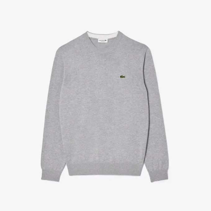 Jersey de algodón de cuello redondo para hombre