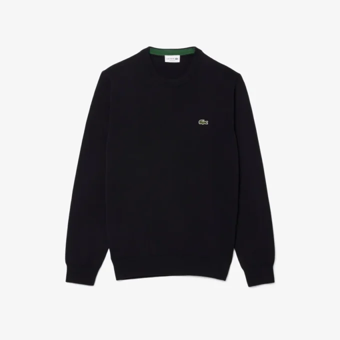 Jersey de algodón de cuello redondo para hombre