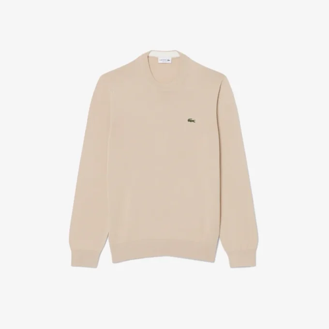 Jersey de algodón de cuello redondo para hombre