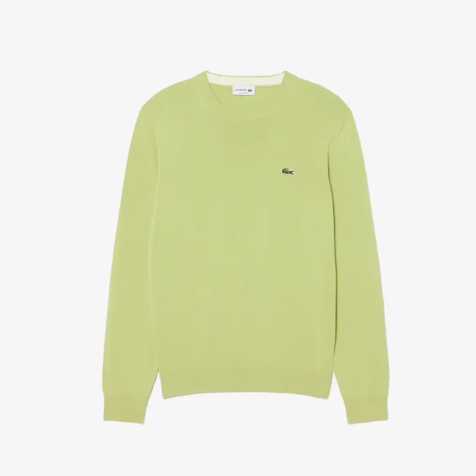 Jersey de algodón de cuello redondo para hombre