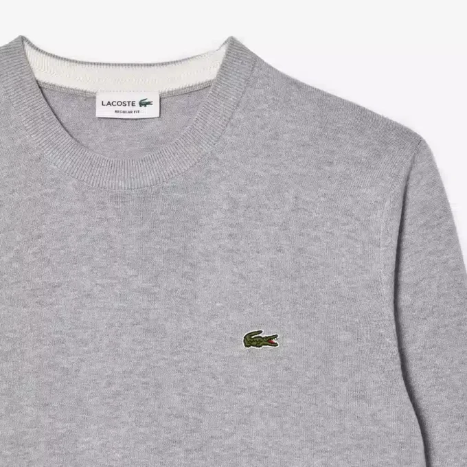 Jersey de algodón de cuello redondo para hombre