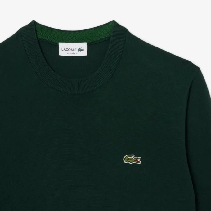 Jersey de algodón de cuello redondo para hombre