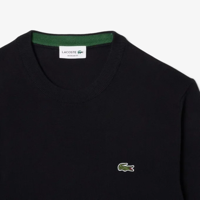 Jersey de algodón de cuello redondo para hombre