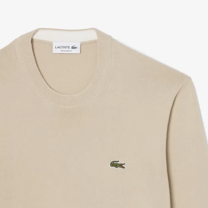 Jersey de algodón de cuello redondo para hombre